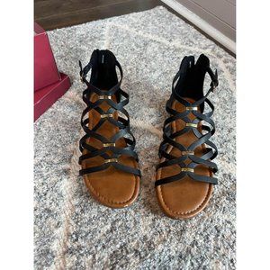 Black Gladiator Sandals - Size 8